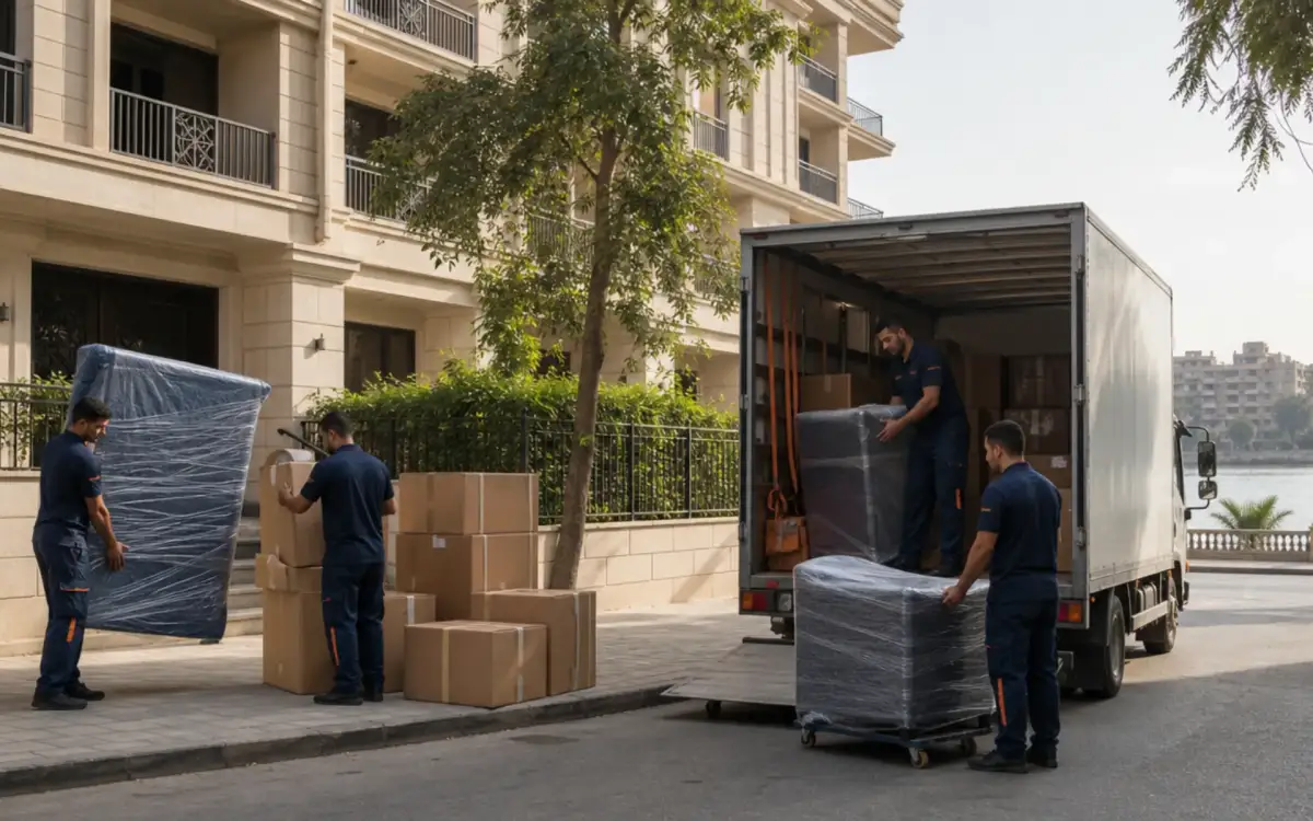 العجوزة مع الكابتن لنقل وتغليف الأثاث
